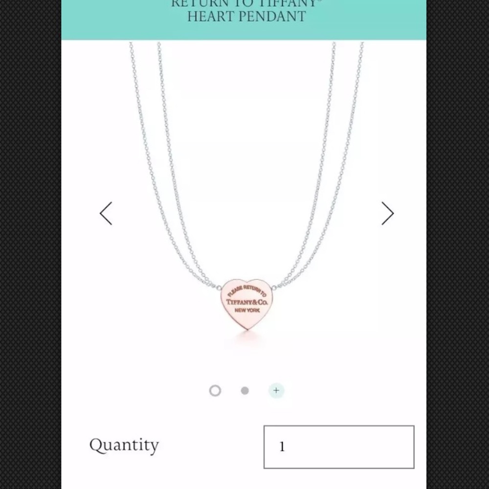 Tiffany & Co. Double Chain Heart Tag Necklace